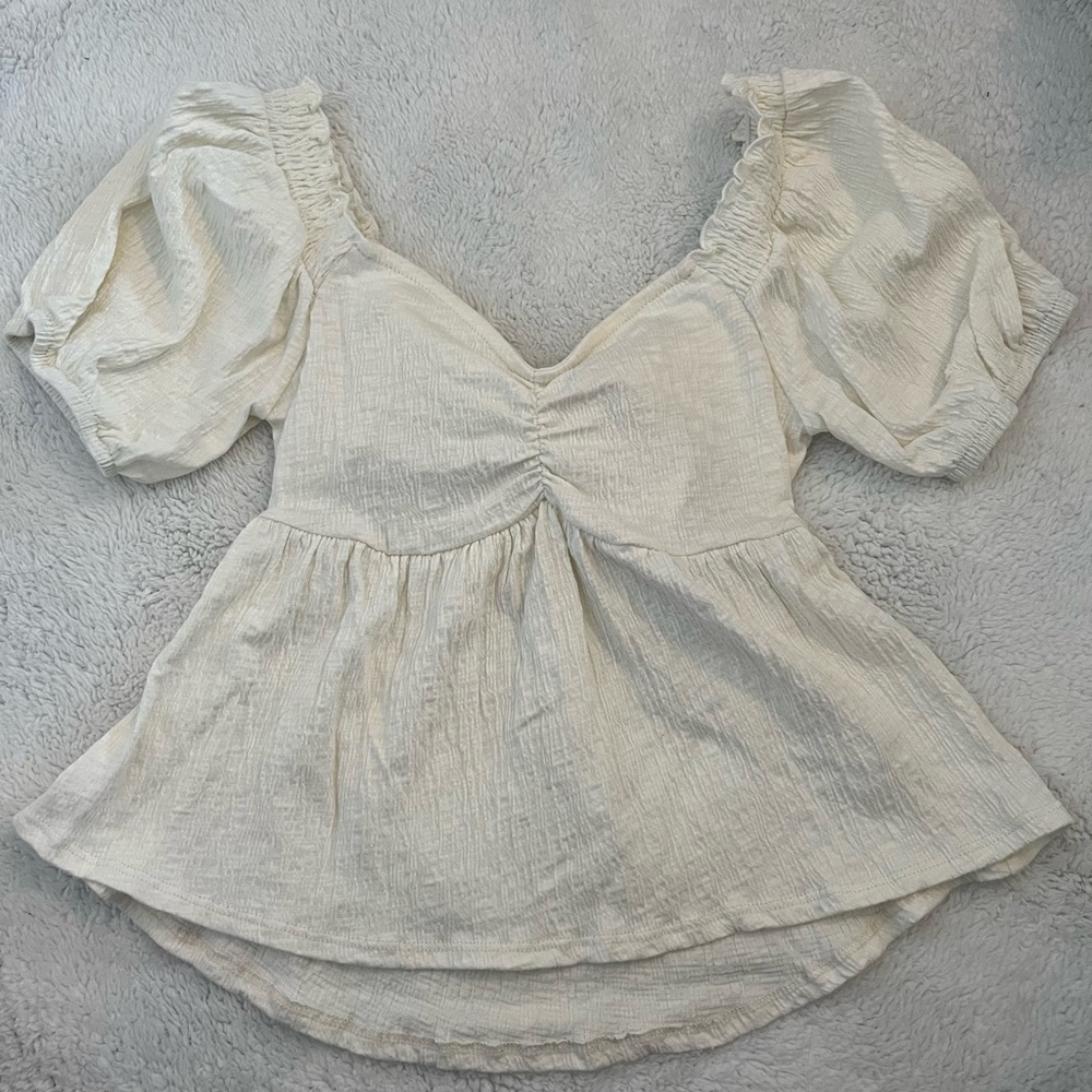 Altard State Cream Tie Back Top